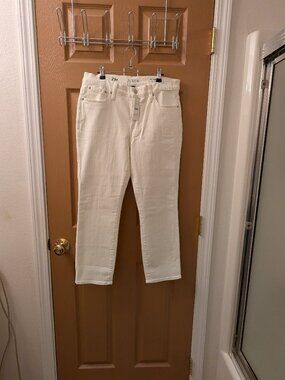 J Crew Vintage Slim Straight Jeans - White - 29 Petite